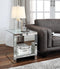 Malish End Table, Mirrored